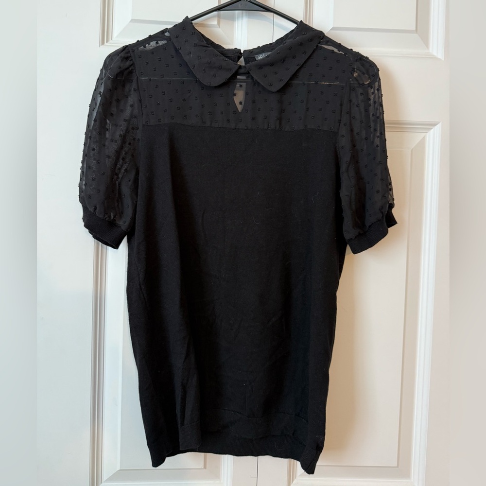Adrianna Papell Sweater with Peter Pan Collar